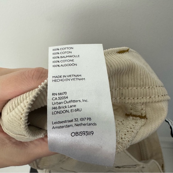 BDG Urban Outfitters Corduroy Carpenter Pants Size 30 Cream - Picture 11 of 11